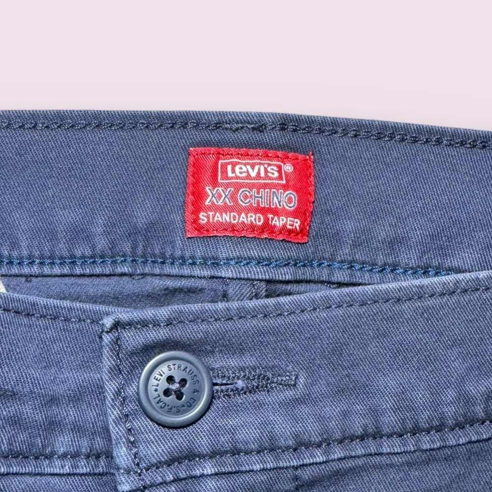 Men's Levi’s Navy Blue Chino Pants, XX Chino Standard Taper, Size 33x30 - Picture 3 of 5